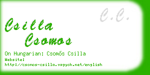 csilla csomos business card